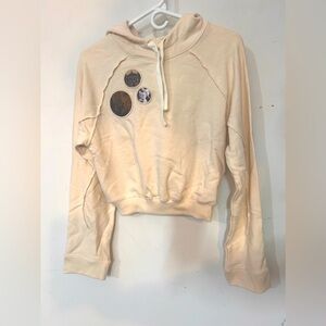 The Open Product Cream Raglan Cropped T-Shirt